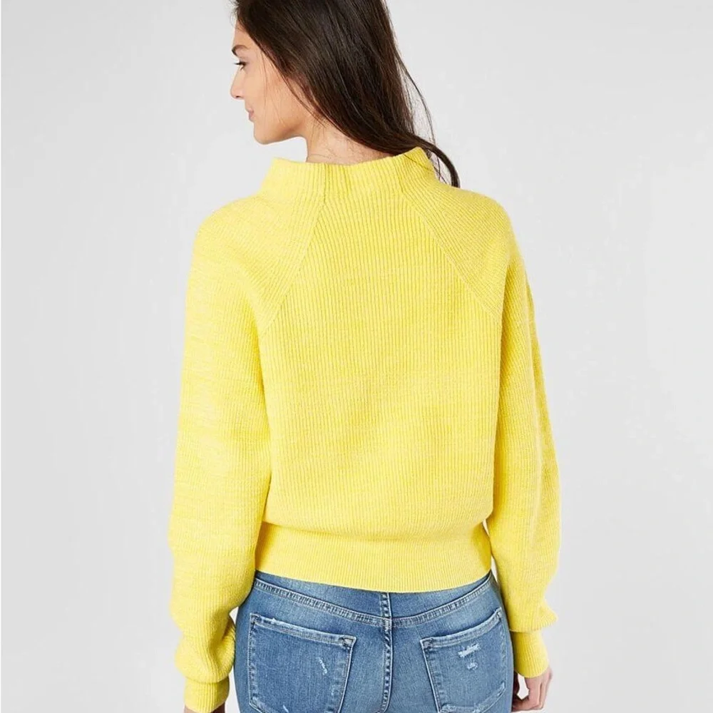 Free People Bright Yellow Turtleneck Sweater - Picture 2 of 11